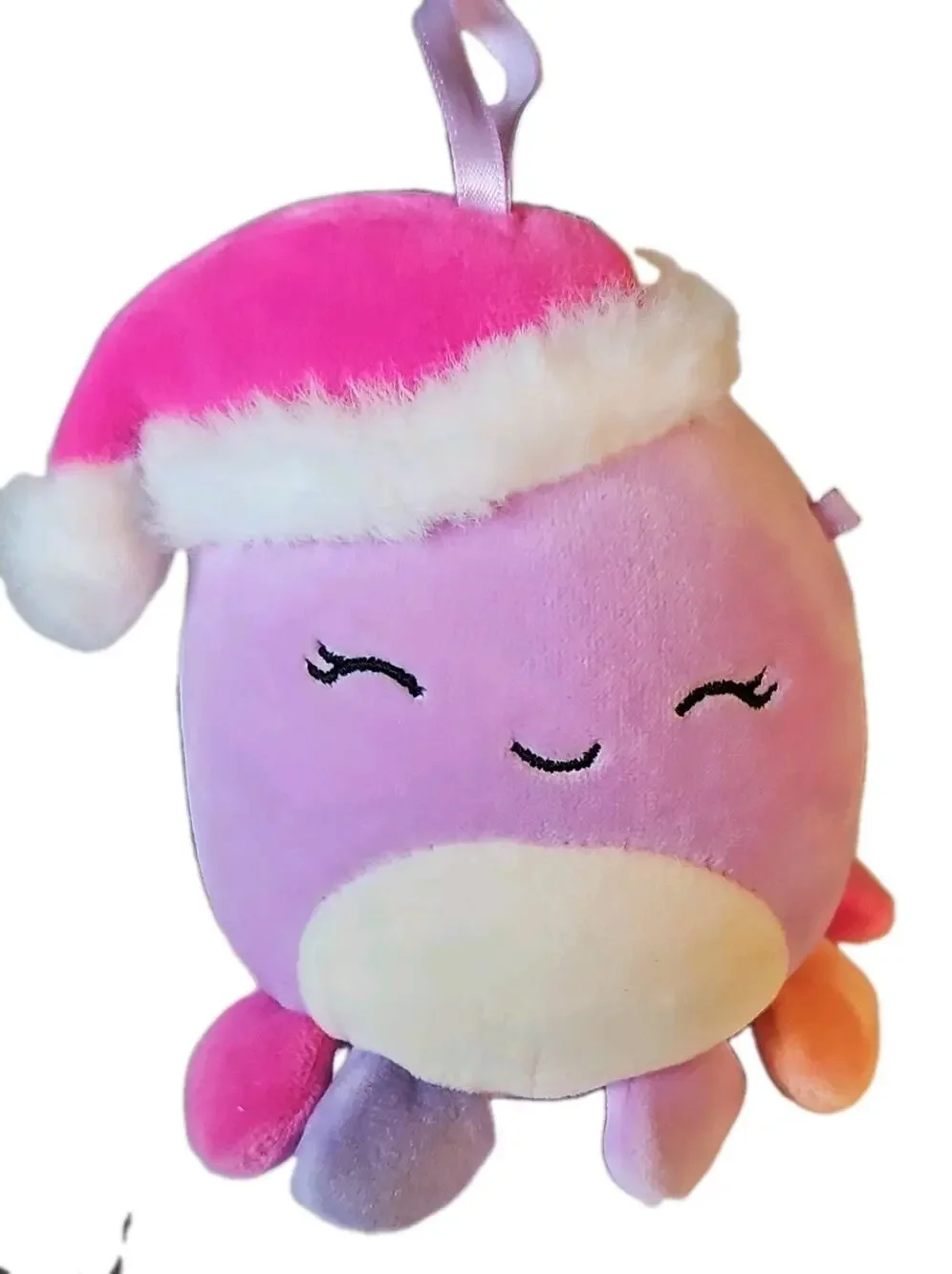 Squishmallows Holiday Hat Octopus Plush Pink Purple 6in Stuffed Animal